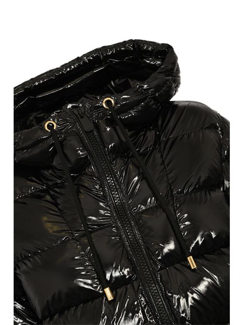 Piumino Eleodoro in crystal nylon con cappuccio Nero PINKO | 101597 A2P7Z99